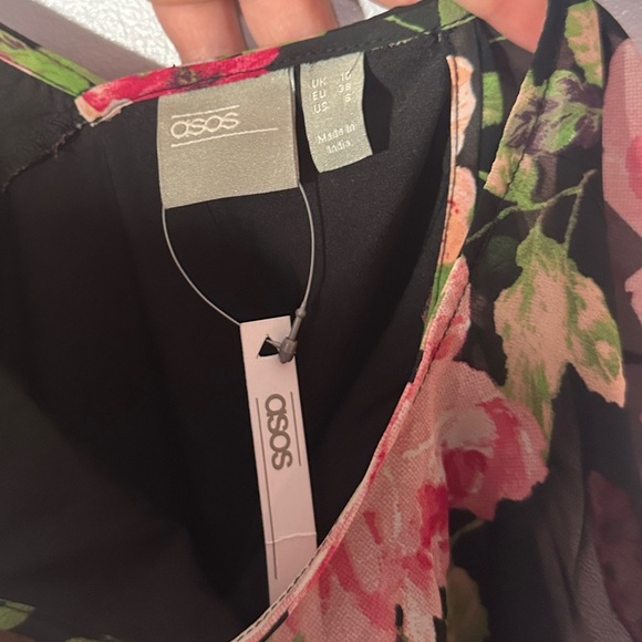 NWT ASOS floral off shoulder maxi dress size 6 - Picture 7 of 7